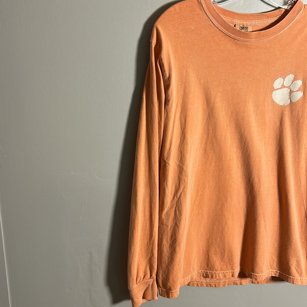 Clemson Patagonia Themed Comfort Colors Women’s lightweight Long sleeve Tee Sz S - Picture 10 of 11
